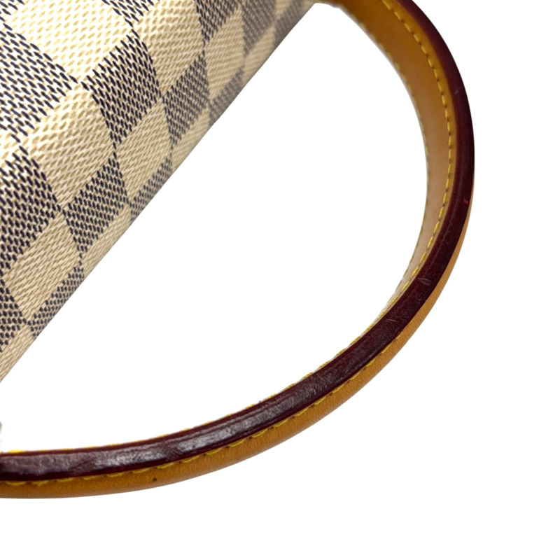 白色 棋盤格帆布 帆布 Croisette 兩用包【LOUIS VUITTON LV 路易威登】 N41581-12