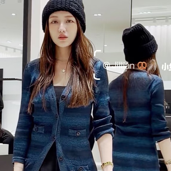 Chanel 克什米爾針織厚款毛帽🖤全新SO black-0