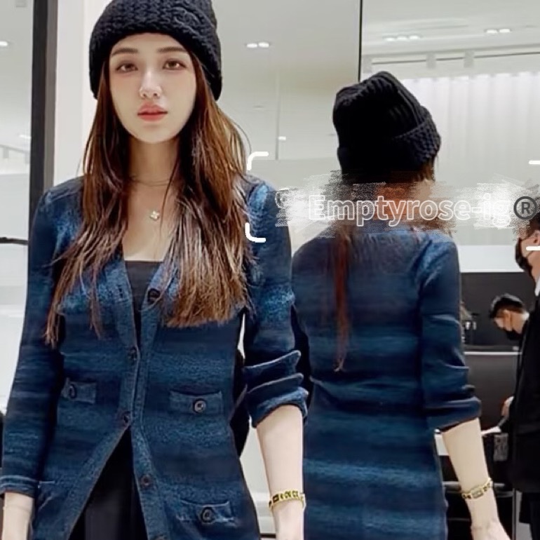 Chanel 克什米爾針織厚款毛帽🖤全新SO black黑色毛帽-4