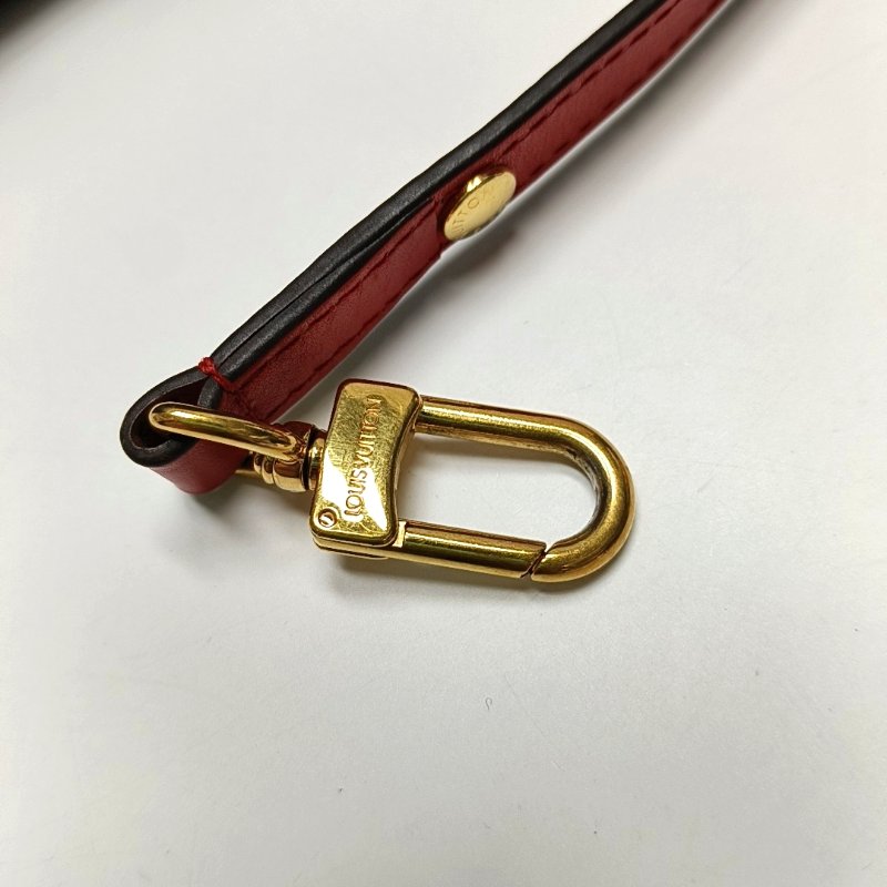LOUIS VUITTON NEONOE棕色塗層帆布老花印花單肩包斜挎包金色五金可拆卸肩帶-13