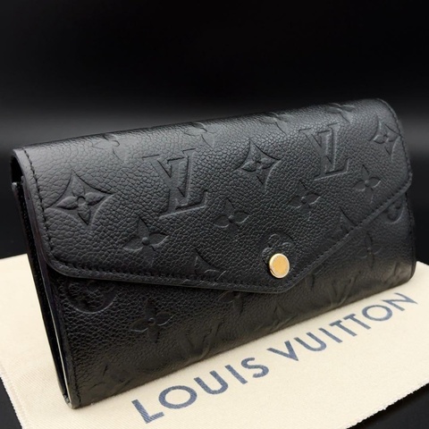 🌷LouisVuitton 黑色壓紋長夾錢包 ｜經典花紋✦fufu style 精品✦ 氣質款｜
