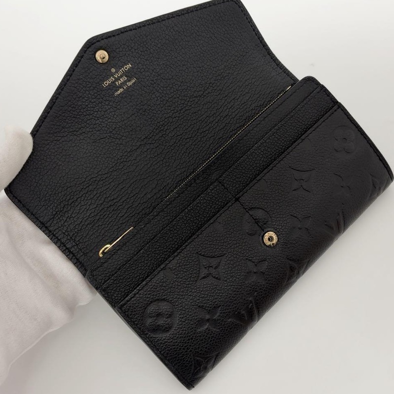 🌷LouisVuitton 黑色壓紋長夾錢包 ｜經典花紋✦fufu style 精品✦ 氣質款｜-1