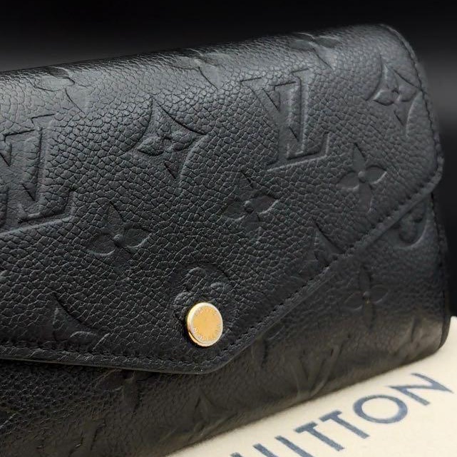 🌷LouisVuitton 黑色壓紋長夾錢包 ｜經典花紋✦fufu style 精品✦ 氣質款｜-7