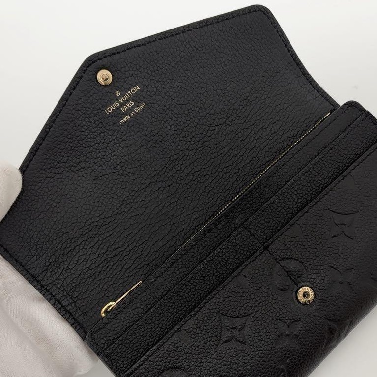 🌷LouisVuitton 黑色壓紋長夾錢包 ｜經典花紋✦fufu style 精品✦ 氣質款｜-8