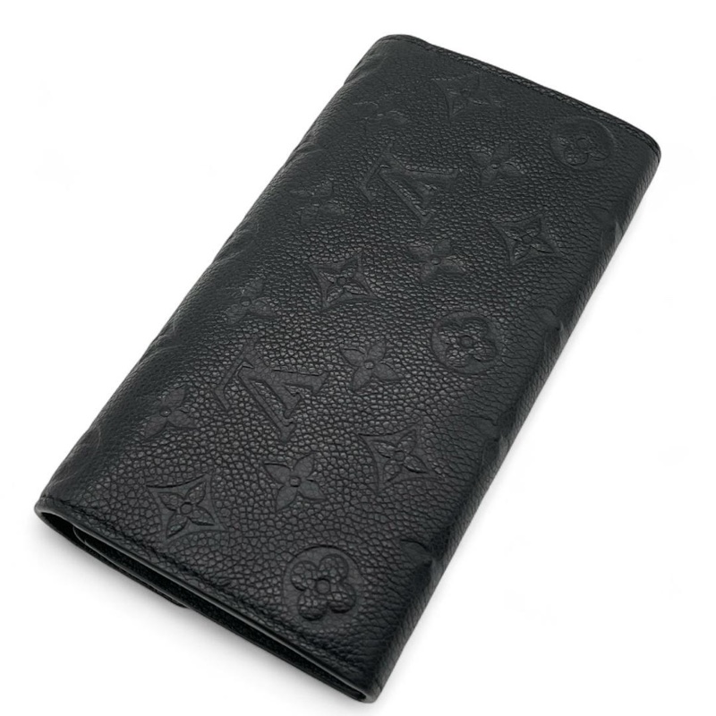 🌷LouisVuitton 黑色壓紋長夾錢包 ｜經典花紋✦fufu style 精品✦ 氣質款｜-1