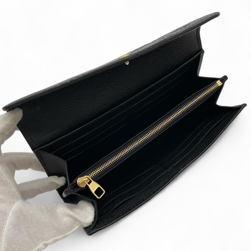 🌷LouisVuitton 黑色壓紋長夾錢包 ｜經典花紋✦fufu style 精品✦ 氣質款｜-2