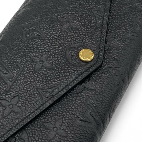🌷LouisVuitton 黑色壓紋長夾錢包 ｜經典花紋✦fufu style 精品✦ 氣質款｜-6