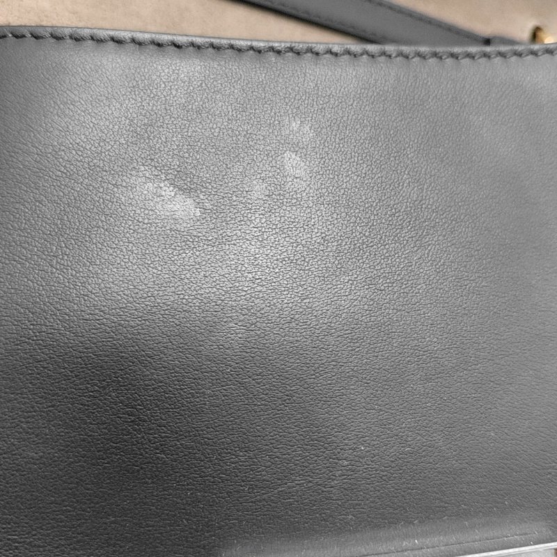 FENDI Kan I F 小號黑色牛皮單肩包斜挎包金色銀色五金可拆卸肩帶-9