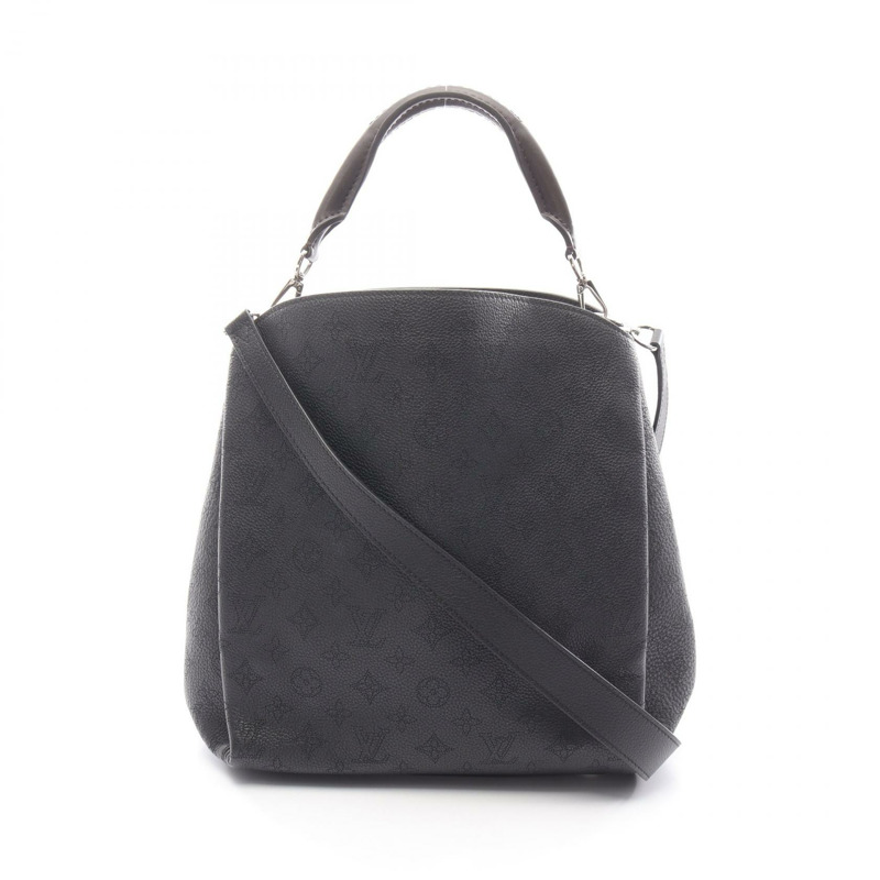 路易威登 Babylon PM 單肩手提包 M50031 Mahina 皮革黑色二手女士-0