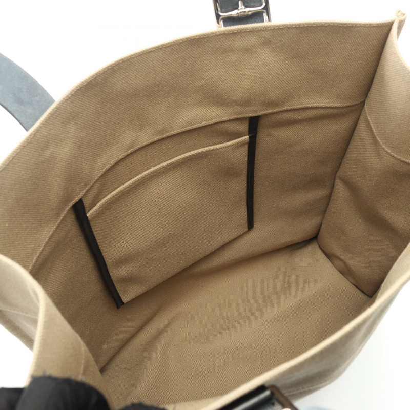 HERMES Etrivieres 購物托特包 帆布皮革 米色 marfa SHW 二手-2