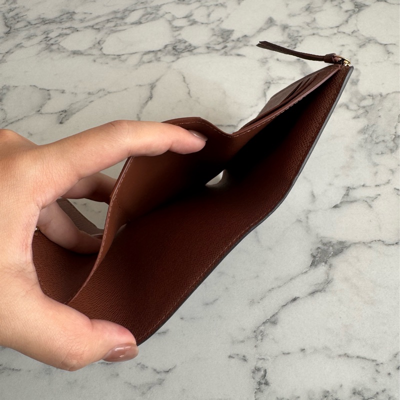 LV花紋內咖三折短夾 經典不敗款-22