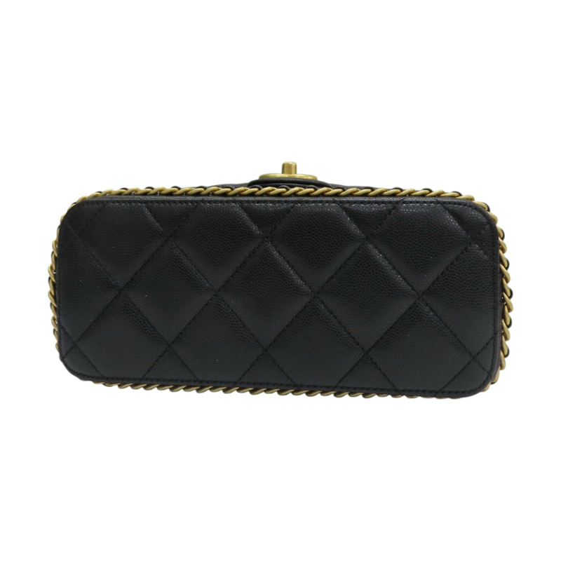 黑色 荔枝紋牛皮 後背包【CHANEL 香奈兒】 AS4490-3