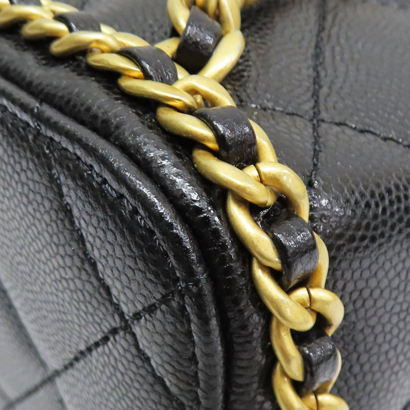 黑色 荔枝紋牛皮 後背包【CHANEL 香奈兒】 AS4490-13