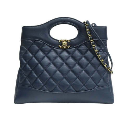 藍色 菱格紋 牛皮 31 Mini 肩背包【CHANEL 香奈兒】 AS4133