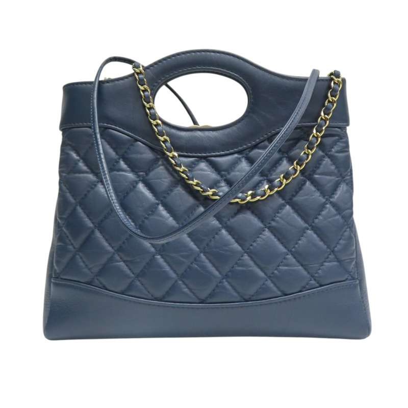 藍色 菱格紋 牛皮 31 Mini 肩背包【CHANEL 香奈兒】 AS4133-1