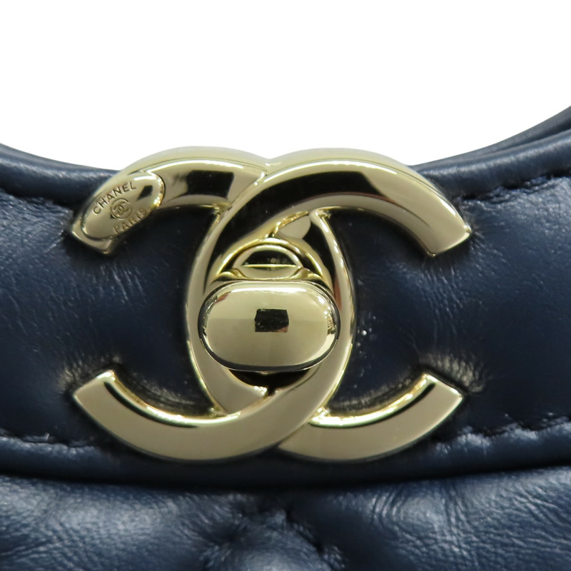 藍色 菱格紋 牛皮 31 Mini 肩背包【CHANEL 香奈兒】 AS4133-5