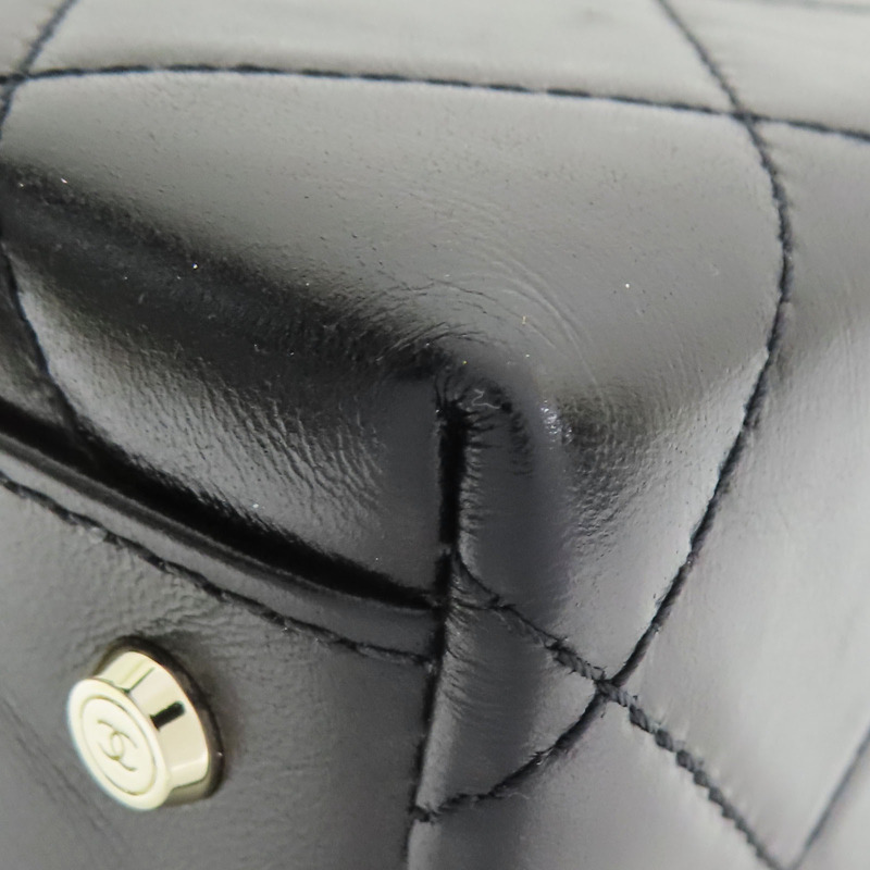 黑色 菱格紋 皮革 Top Handle 兩用包【CHANEL 香奈兒】 AS4470-13