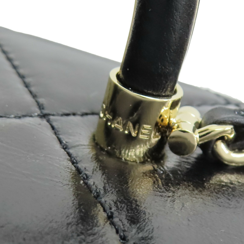 黑色 菱格紋 皮革 Top Handle 兩用包【CHANEL 香奈兒】 AS4470-14