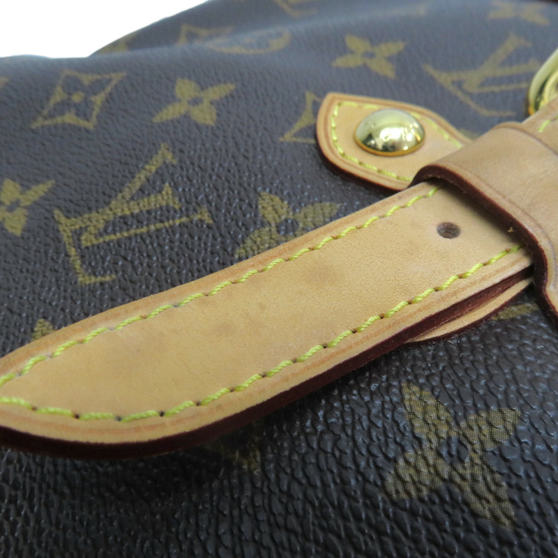 棕色 原花 帆布 Palermo GM 兩用包【LOUIS VUITTON LV 路易威登】 M40146-16