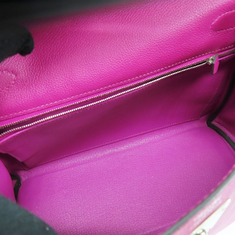 玫瑰紫 Togo牛皮 Kelly 28 凱莉包 兩用包 A刻 銀扣【HERMES 愛馬仕】-4