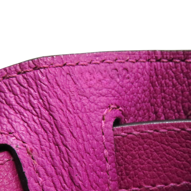 玫瑰紫 Togo牛皮 Kelly 28 凱莉包 兩用包 A刻 銀扣【HERMES 愛馬仕】-8
