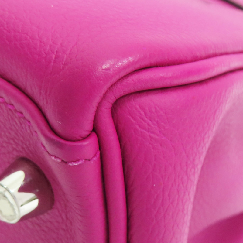 玫瑰紫 Togo牛皮 Kelly 28 凱莉包 兩用包 A刻 銀扣【HERMES 愛馬仕】-12