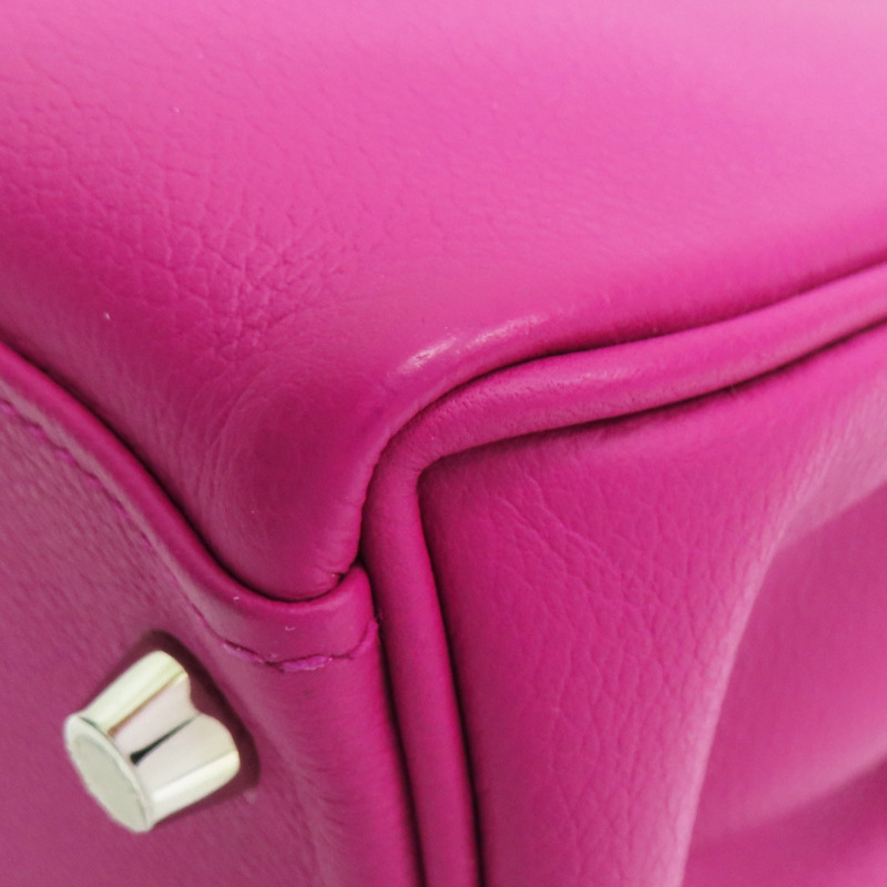 玫瑰紫 Togo牛皮 Kelly 28 凱莉包 兩用包 A刻 銀扣【HERMES 愛馬仕】-14