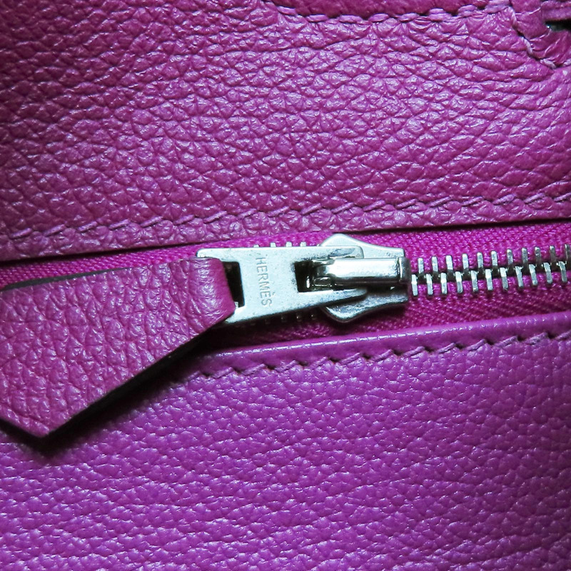 玫瑰紫 Togo牛皮 Kelly 28 凱莉包 兩用包 A刻 銀扣【HERMES 愛馬仕】-17