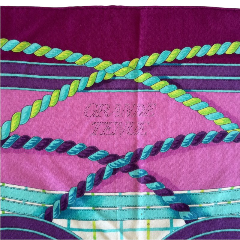 HERMES Grande Tenue shawl 140 羊絨 圍巾-1