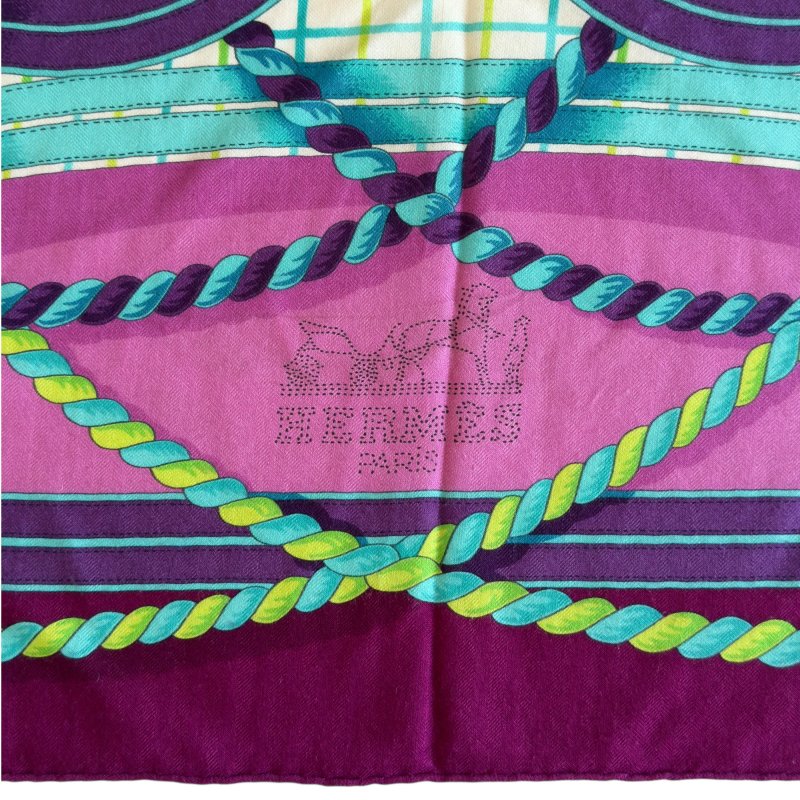 HERMES Grande Tenue shawl 140 羊絨 圍巾-3