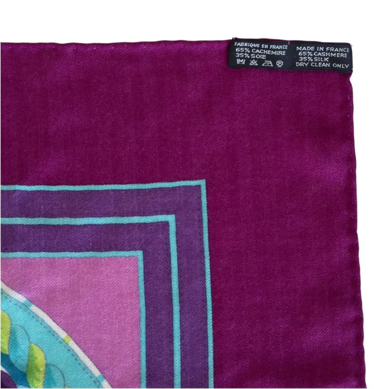 HERMES Grande Tenue shawl 140 羊絨 圍巾-5