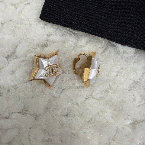 CHANEL星星夾式耳環 耳夾