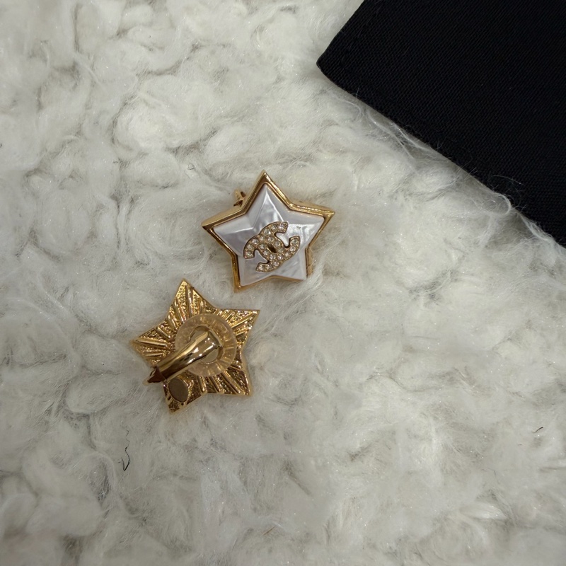CHANEL星星夾式耳環 耳夾-4