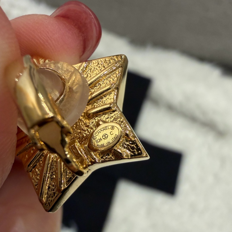 CHANEL星星夾式耳環 耳夾-8