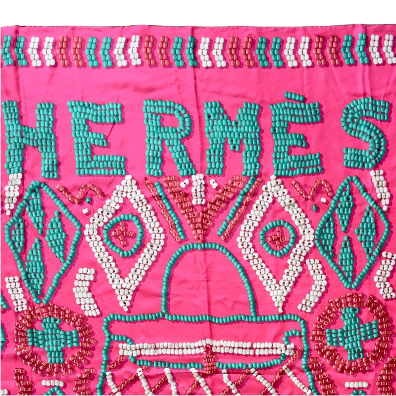 HERMES Kelly en Perles wash scarf 140 珍珠凱莉包 圍巾-2