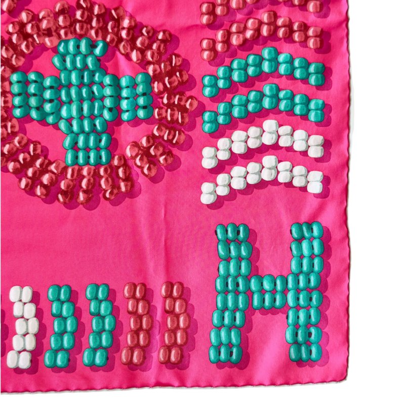 HERMES Kelly en Perles wash scarf 140 珍珠凱莉包 圍巾-3