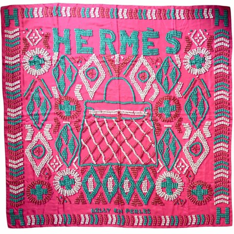 HERMES Kelly en Perles wash scarf 140 珍珠凱莉包 圍巾