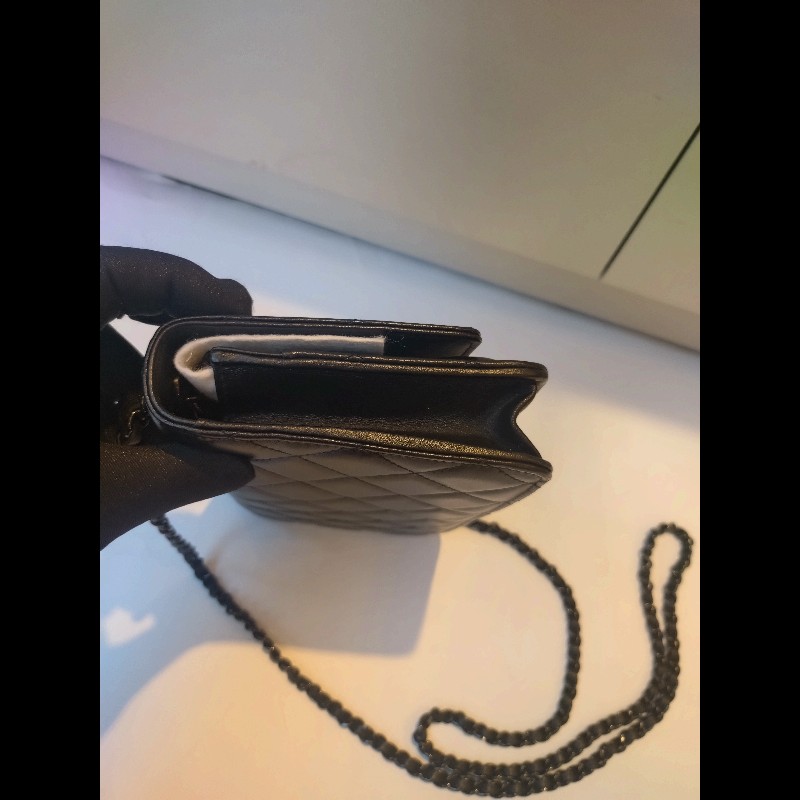 Chanel 黑鍊黑皮 trendy CC 鍊帶小包 WOC-9