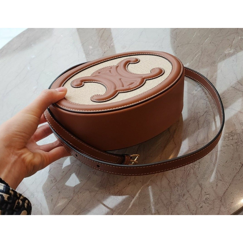 CELINE Triumph Box Bag 藤編包 皮革包 圓形包 Triope 斜挎包-1