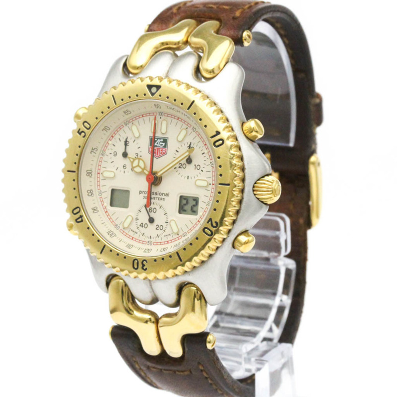 TAG HEUER SEL系列計時碼錶鍍金鋼男錶 CG1123-1