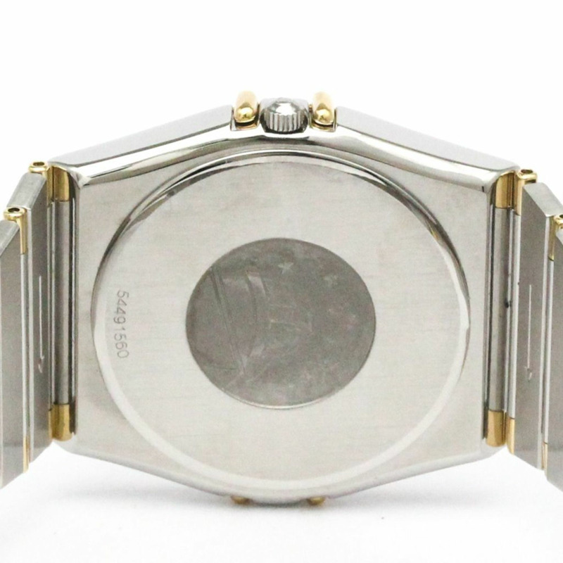 歐米茄星座系列18K金精鋼石英男士腕錶396.1070拋光款-5