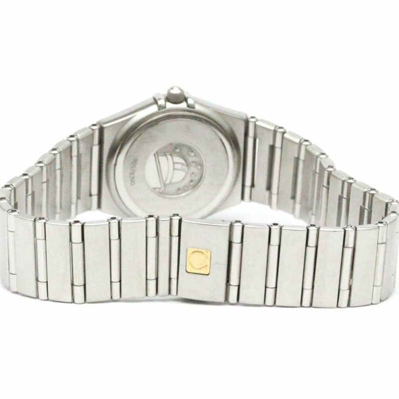 歐米茄星座系列鑽石珍珠母貝錶盤精鋼女士石英腕錶 1476.61 拋光-4