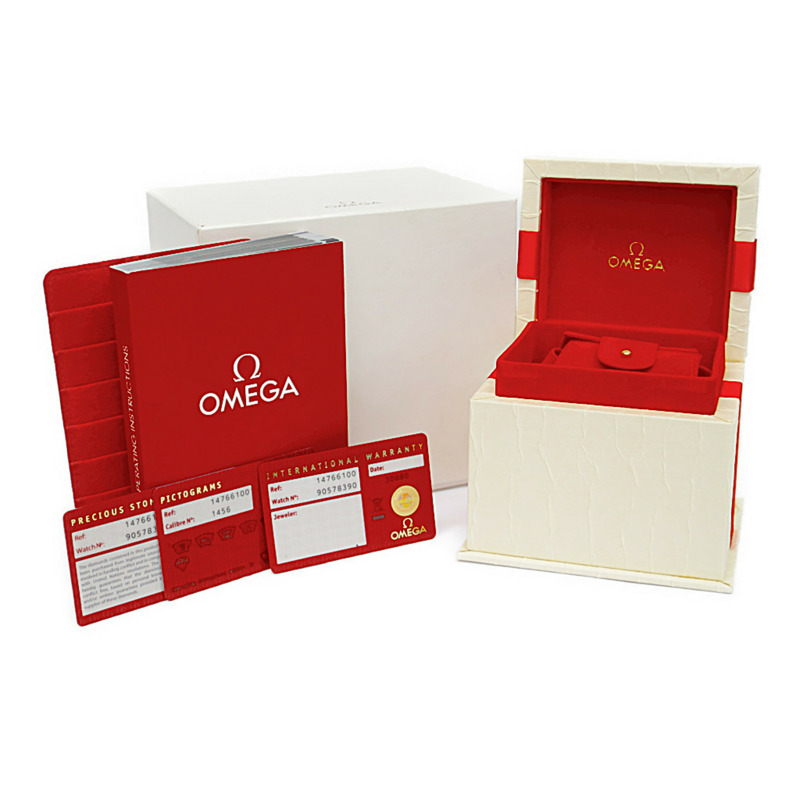 歐米茄星座系列鑽石珍珠母貝錶盤精鋼女士石英腕錶 1476.61 拋光-5