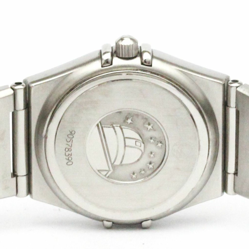 歐米茄星座系列鑽石珍珠母貝錶盤精鋼女士石英腕錶 1476.61 拋光-6