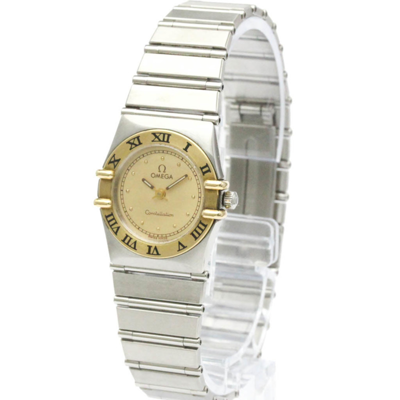 歐米茄星座系列18K金精鋼女錶795.1080拋光款-1