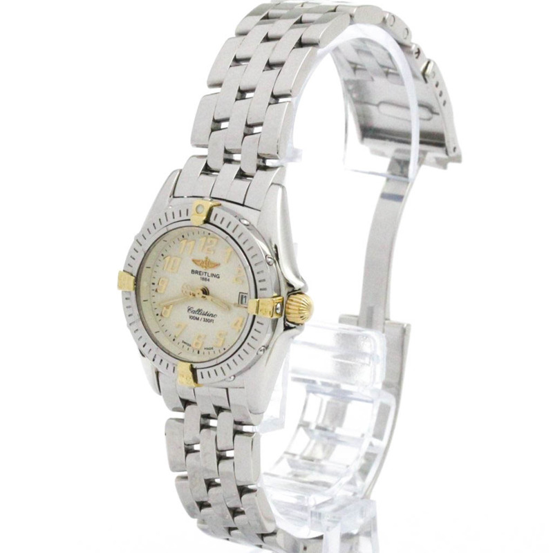 百年靈 Callistino 18K 金鋼女錶 B52045.1 拋光-1