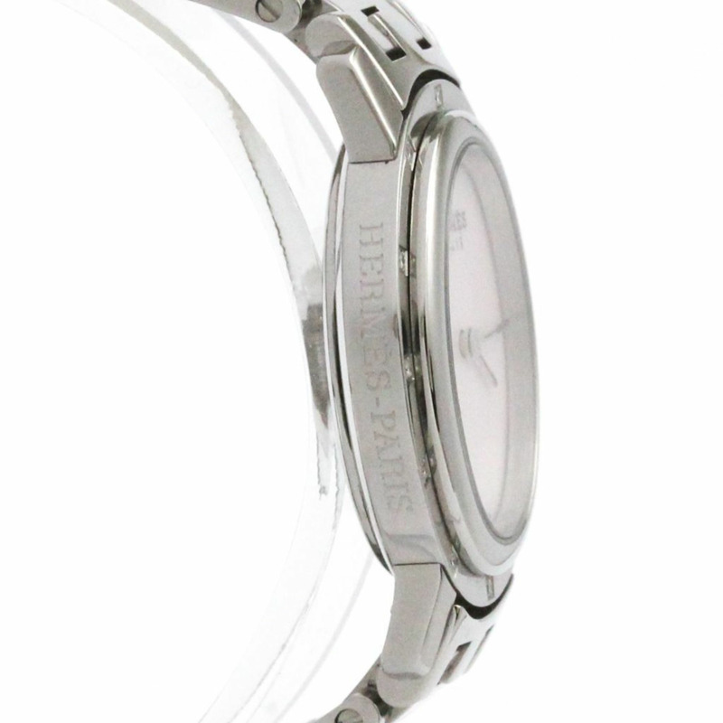 愛馬仕 Clipper 系列鑽石藍珍珠母貝精鋼女士腕錶 CO1.230 拋光-7