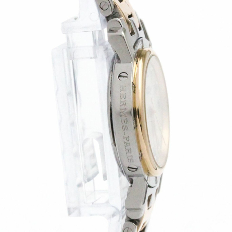 愛馬仕 Clipper 系列鑽石粉紅珍珠貝母錶盤石英錶 CL4.222 拋光-8