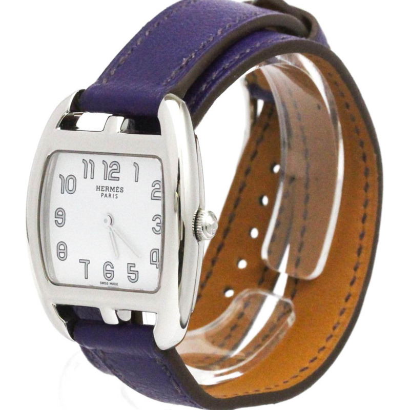 愛馬仕 Capecod 雙圈精鋼石英女士腕錶 CT1.210 拋光-1