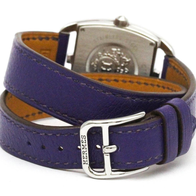 愛馬仕 Capecod 雙圈精鋼石英女士腕錶 CT1.210 拋光-4